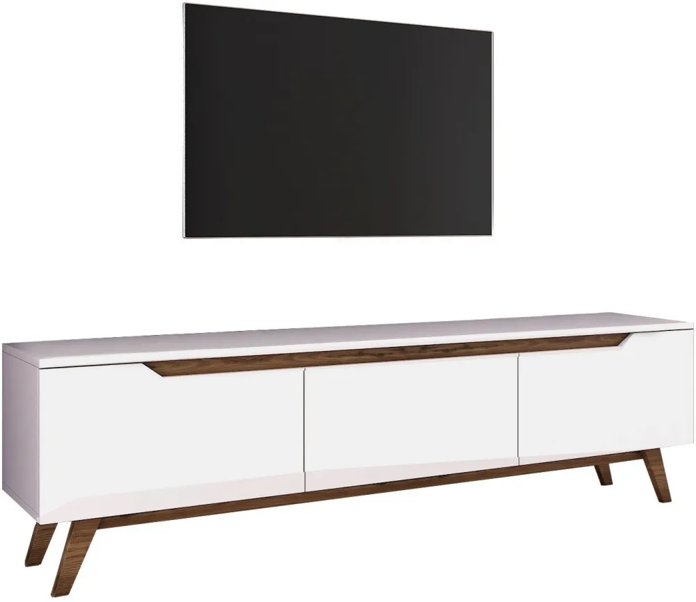 Comodă TV Hanah Home D1 - 794, Alb / Nuc