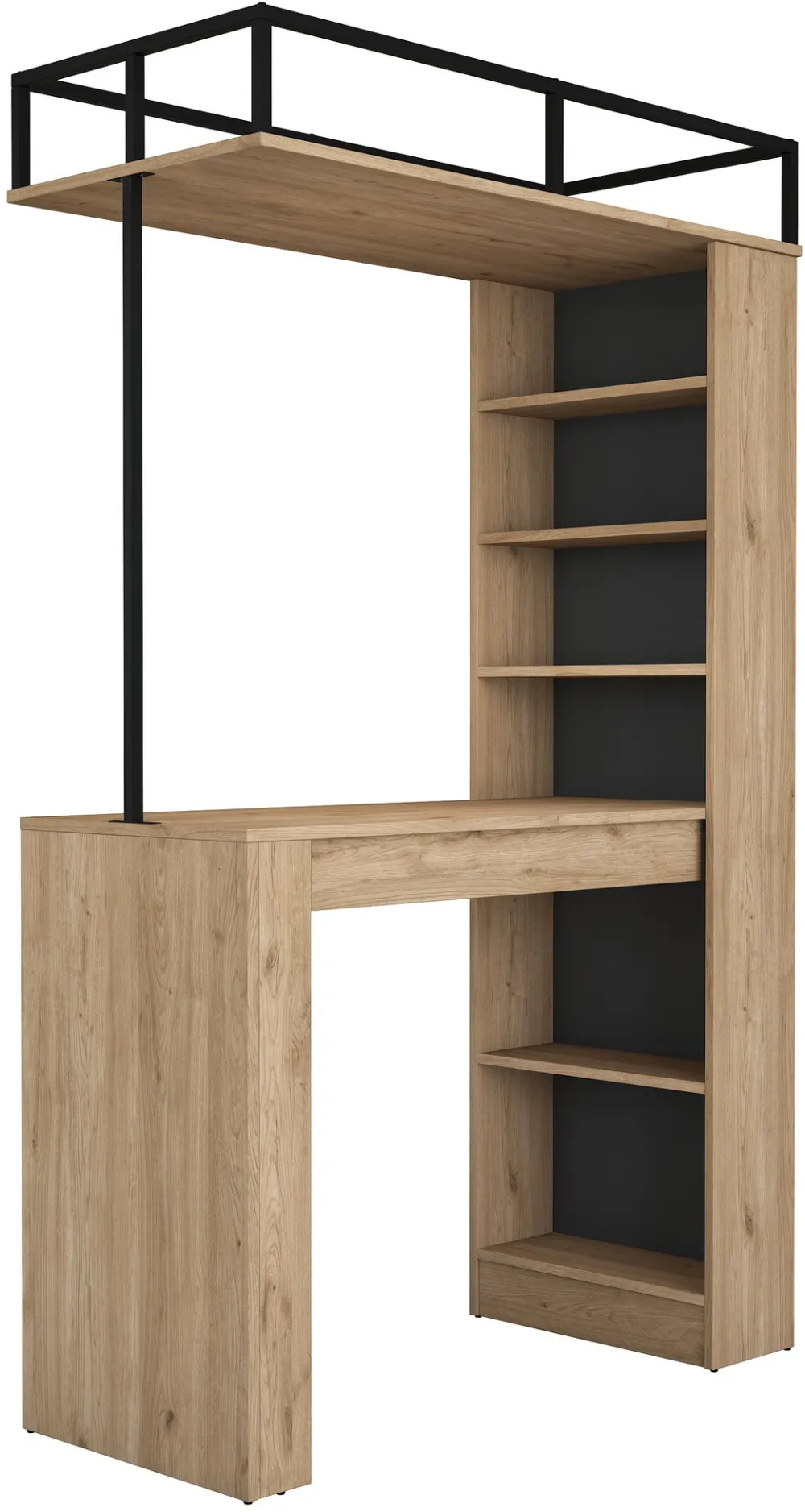Masă de dining Hanah Home JA117 - 3173, Nuc / Negru