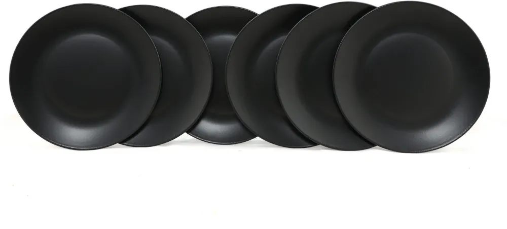 Set farfurii de servire (6 piese) Hermia ST040106F956A000000MAS3T00, Negru mat