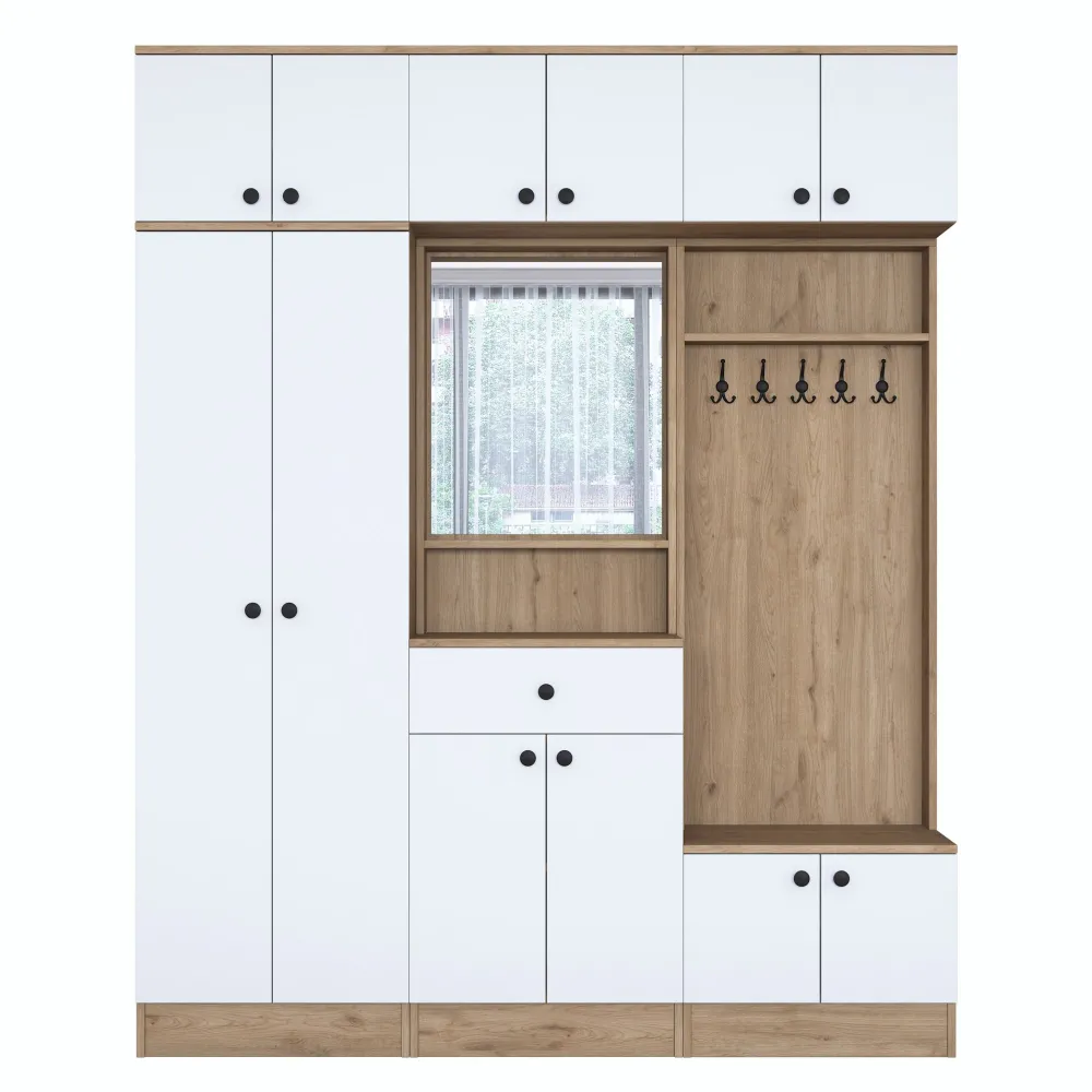 Cuier de hol Hanah Home EA104 - 2421, Nuc / Alb
