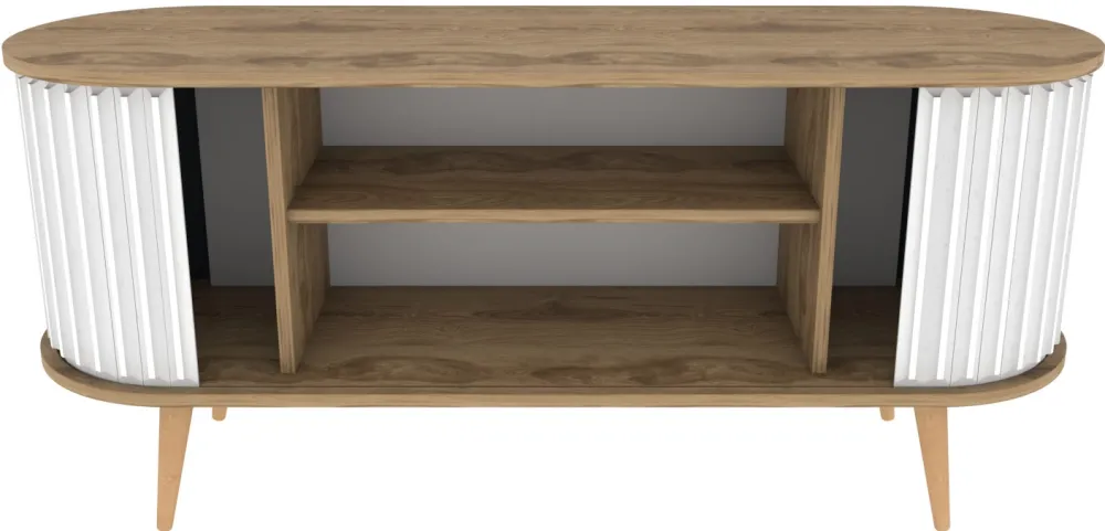 Comodă TV Hanah Home Stor, Stejar Oud / Alb