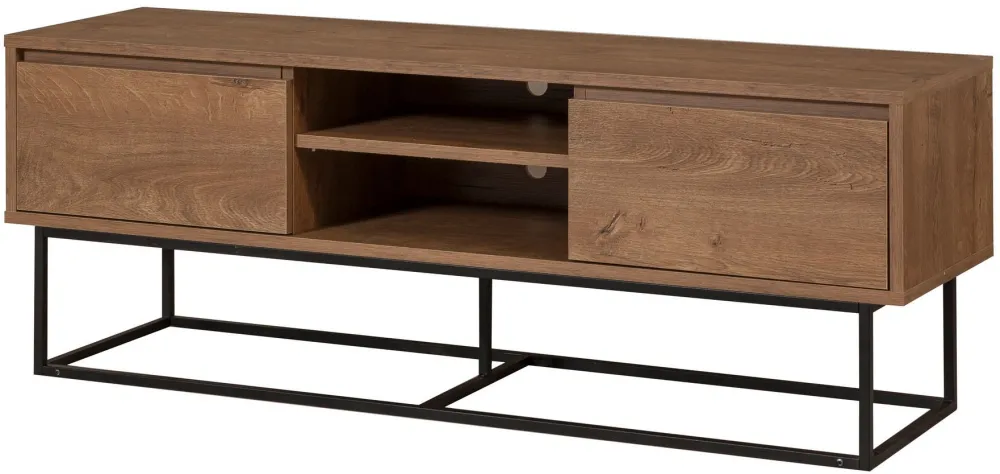 Comodă TV Hanah Home Rodez 140, Nuc / Negru