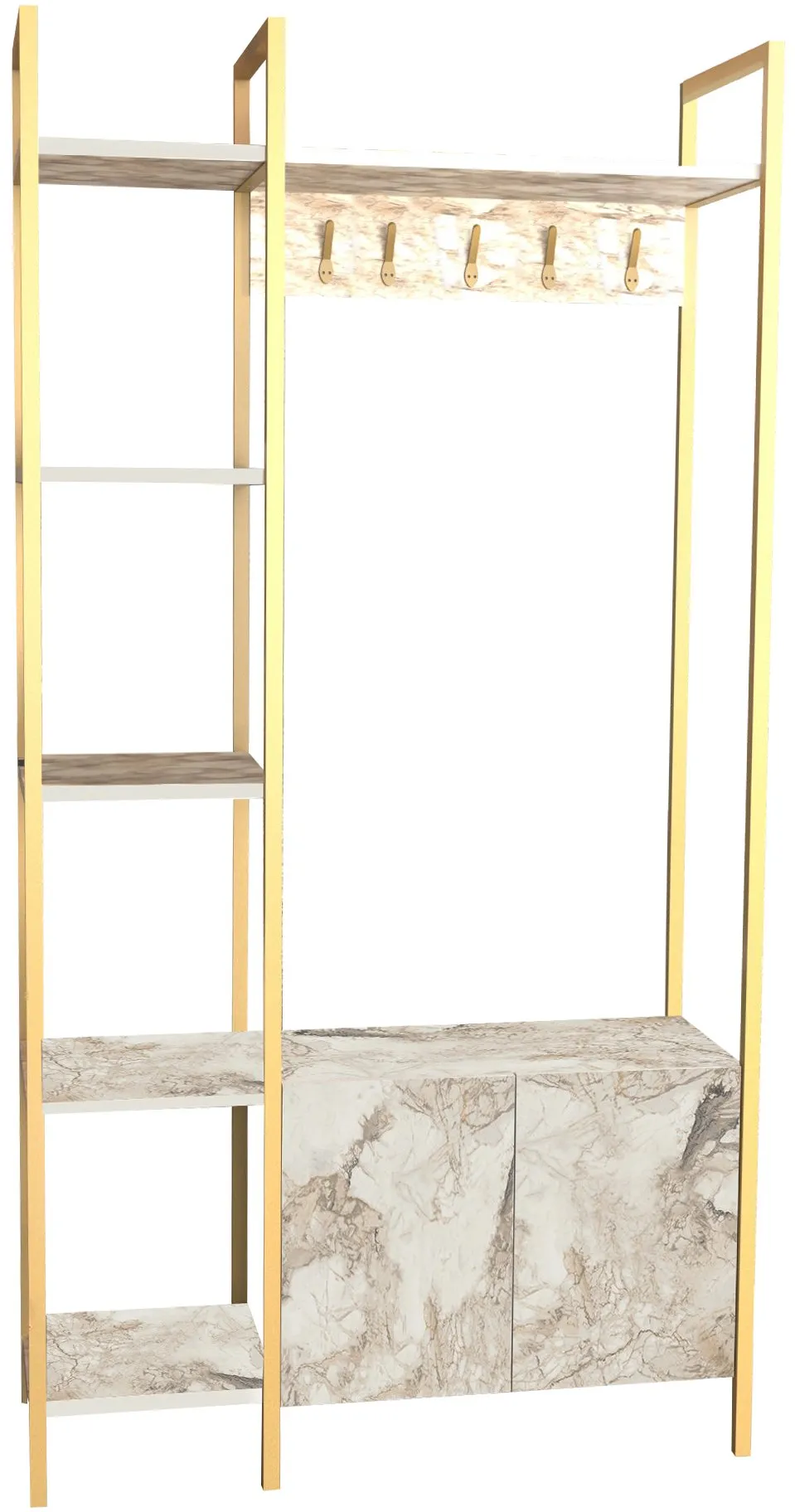 Cuier de hol Hanah Home Doga - Ephesus, Gold, Alb / Auriu