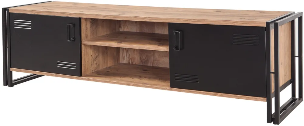 Comodă TV Hanah Home Cosmo Rex, Pin Atlantic / Negru