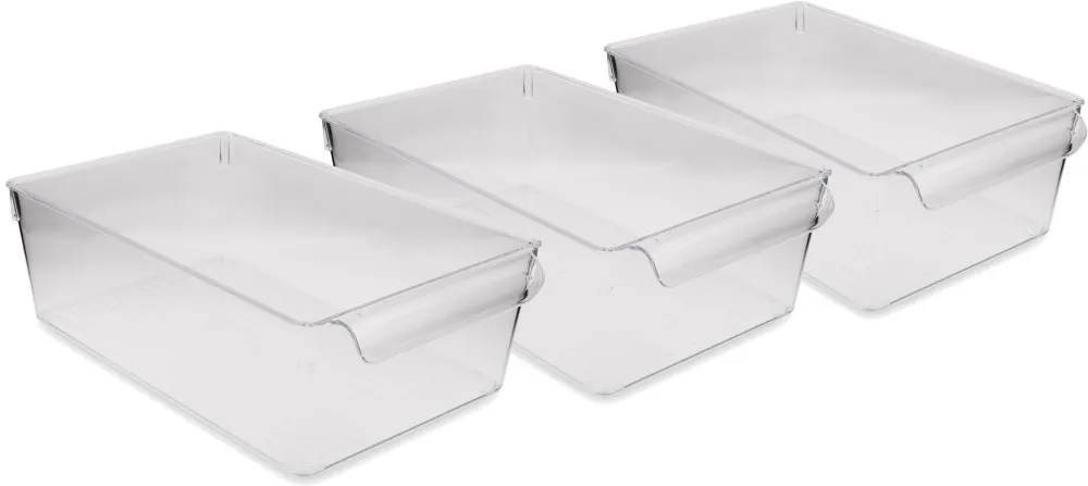 Set organizatoare pentru frigider (3 piese) Hermia 727, Transparent