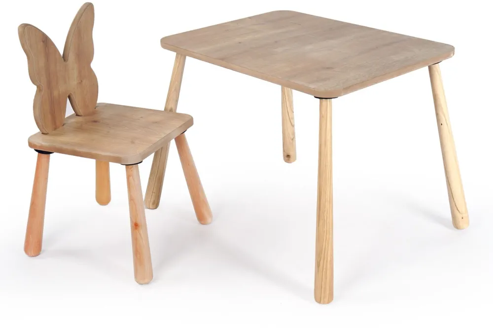 Set măsuță pentru copii Hanah Home BLTYZ-AKTV062, Stejar