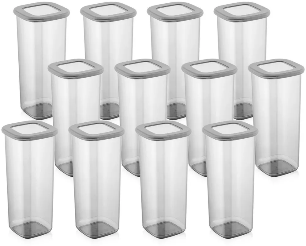 Set cutii de depozitare (12 piese) Hermia BNMPOLYAS12-17, Antracit