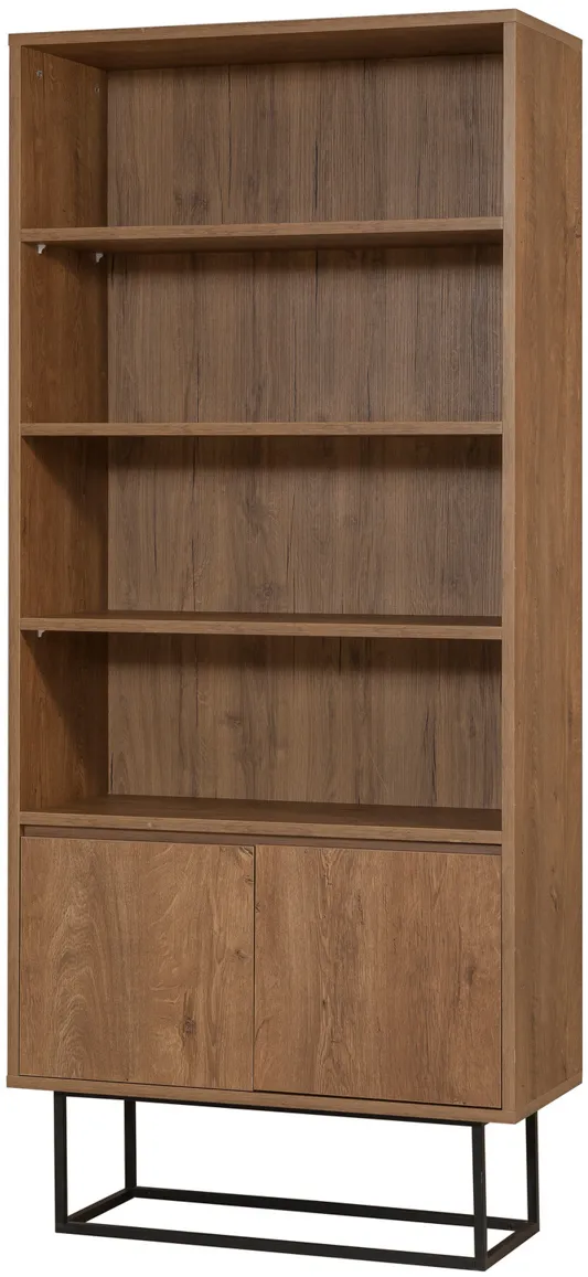 Bibliotecă Hanah Home Rea, Nuc / Negru
