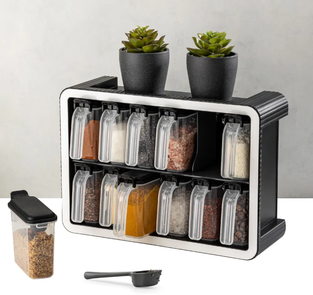 Set recipiente pentru condimente (13 piese) Hermia BNM-9530, Antracit
