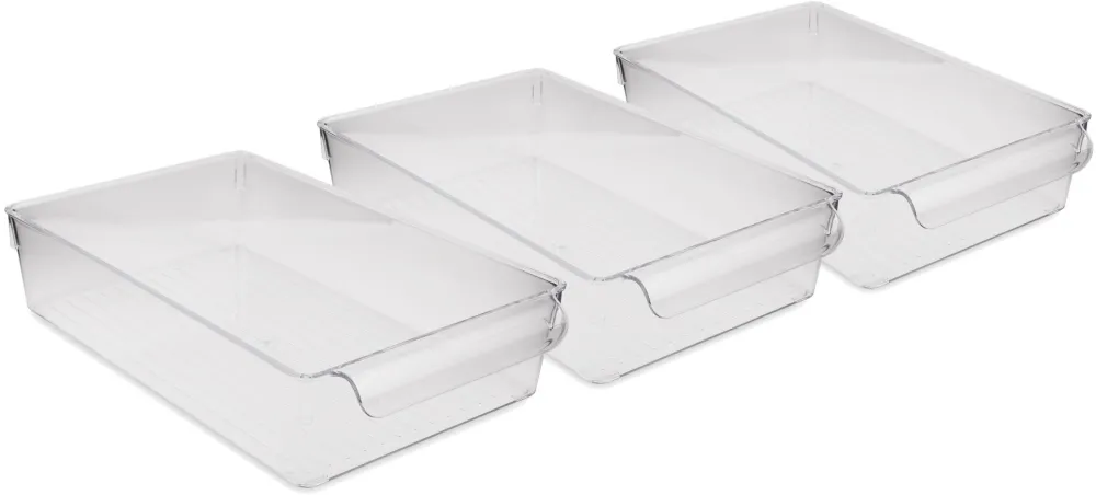 Set organizatoare pentru frigider (3 piese) Hermia 726, Transparent