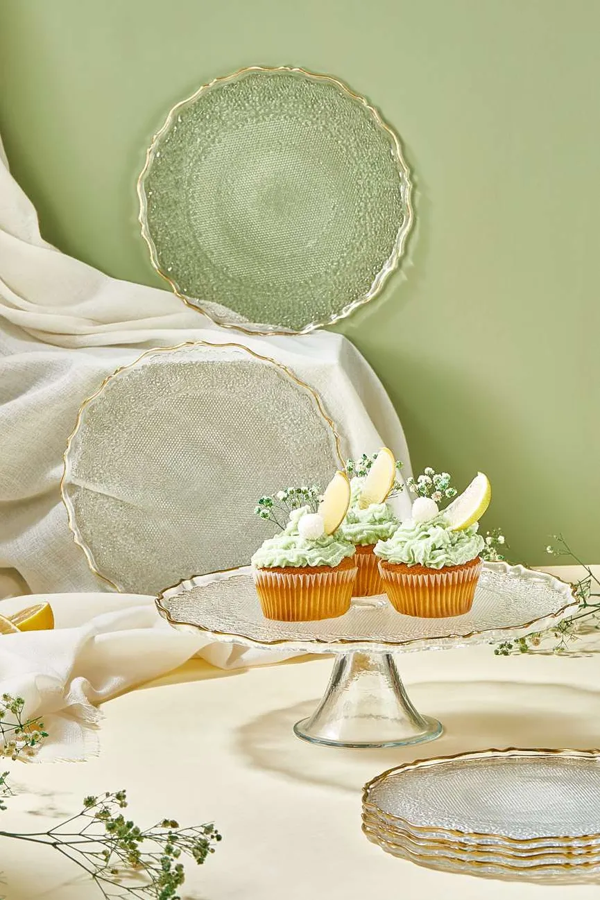 Set farfurii desert (7 piese) Hermia Goblen, Transparent