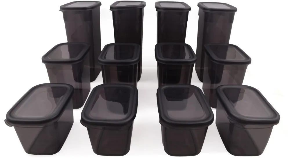 Set cutii de depozitare (12 piese) Hermia BNMPEGYAR12-13232, Antracit