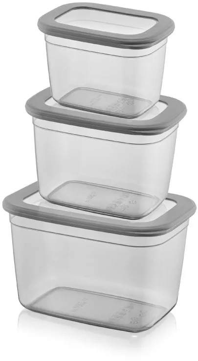 Set cutii de depozitare (3 piese) Hermia BNMPOLYAR03-81323, Antracit