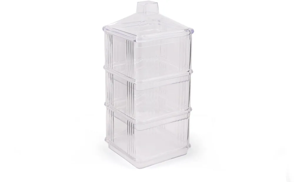 Set cutii de depozitare (3 piese) Hermia Kareakrlk - 3, Transparent