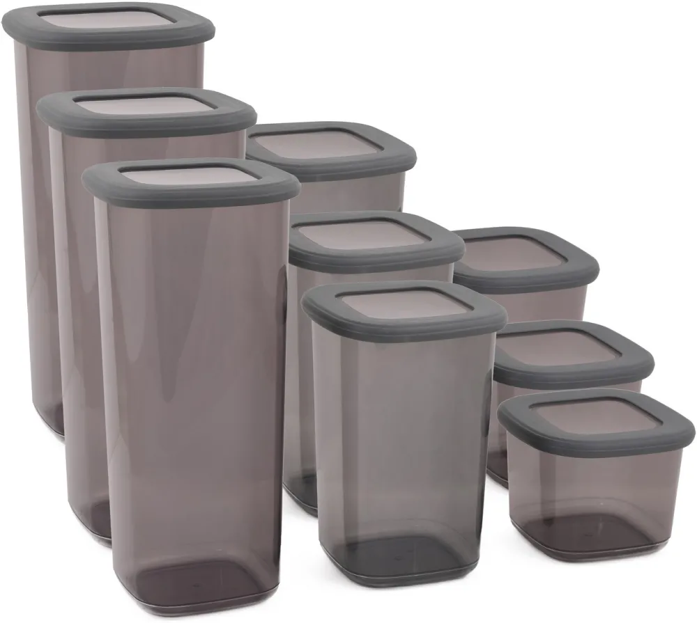 Set cutii de depozitare (9 piese) Hermia BNMPOLYAS09-51217, Antracit