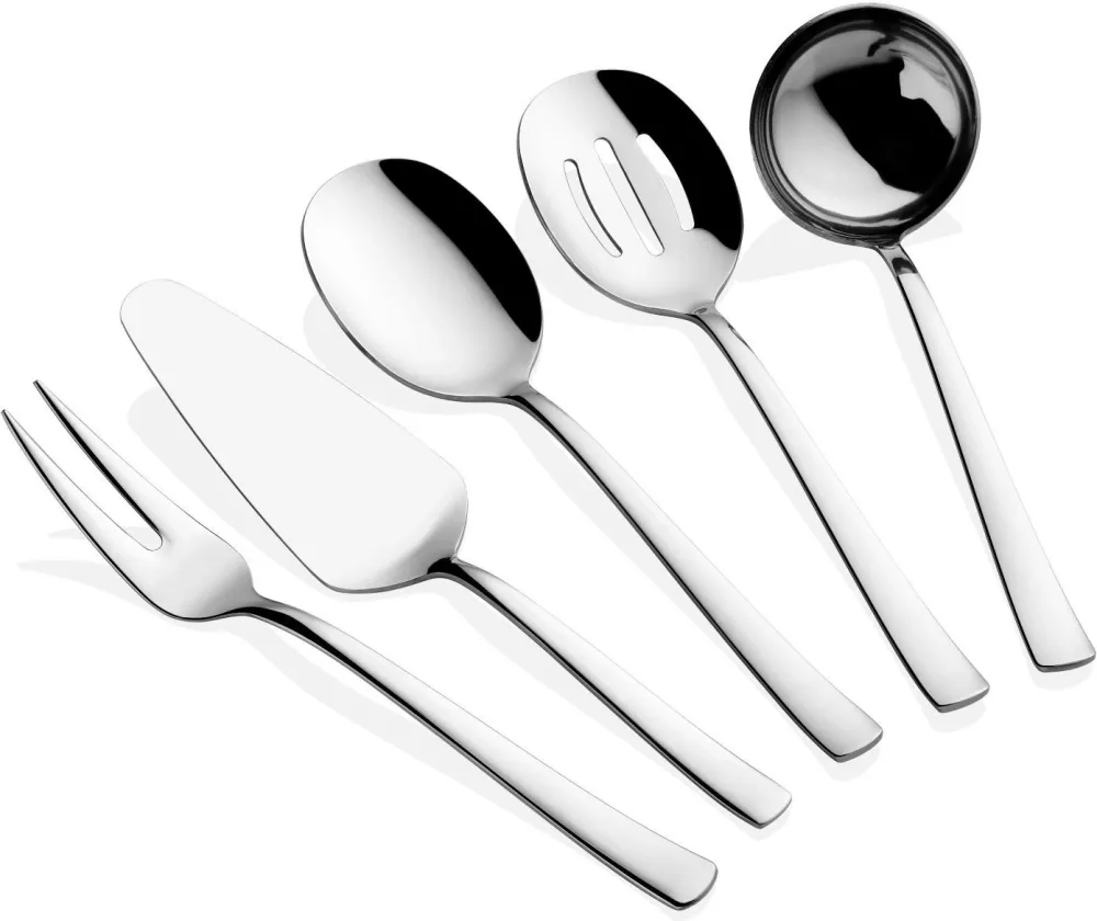 Set de servire (5 piese) Hermia Ella, Argintiu