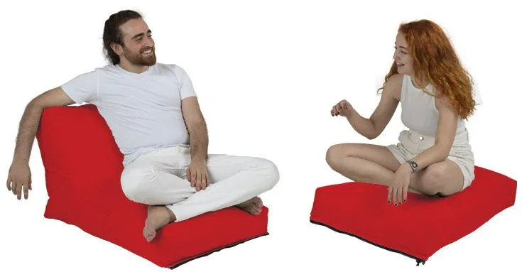 Fotoliu puf de grădină (bean bag) Atelier Del Sofa Siesta Sofa Bed Pouf, Roșu