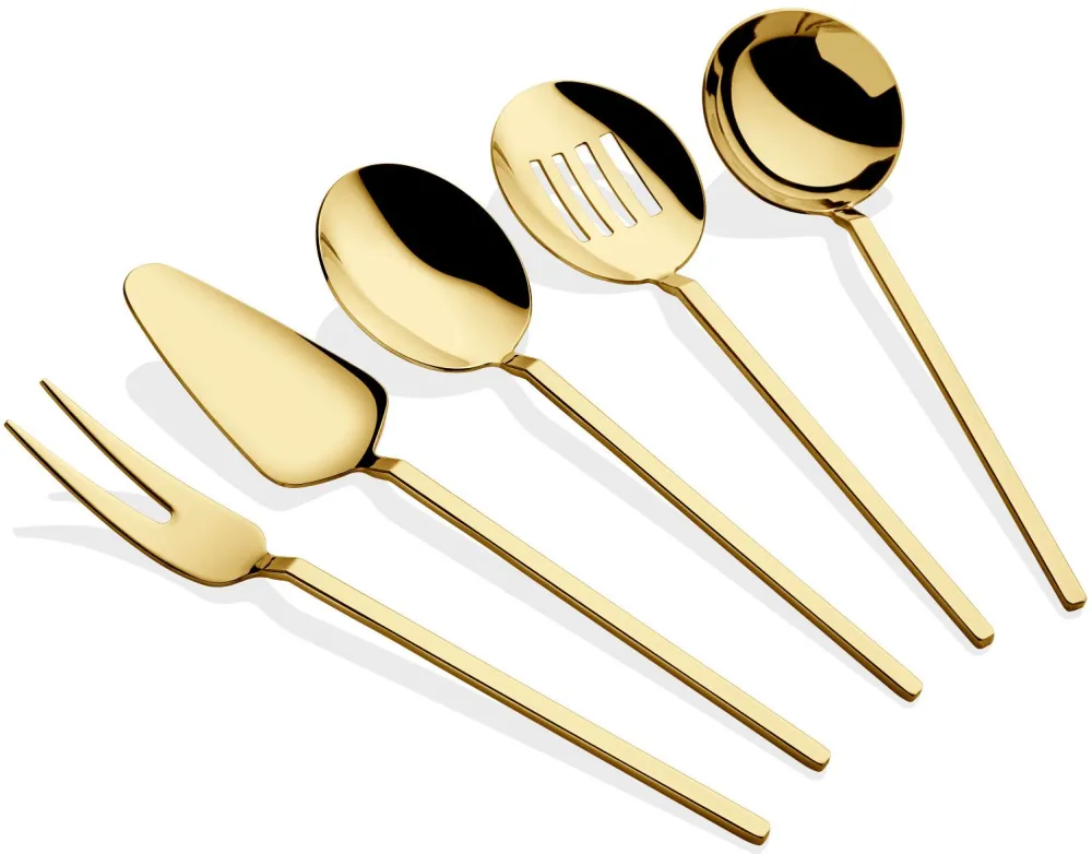 Set de servire (5 piese) Hermia Carre, Auriu