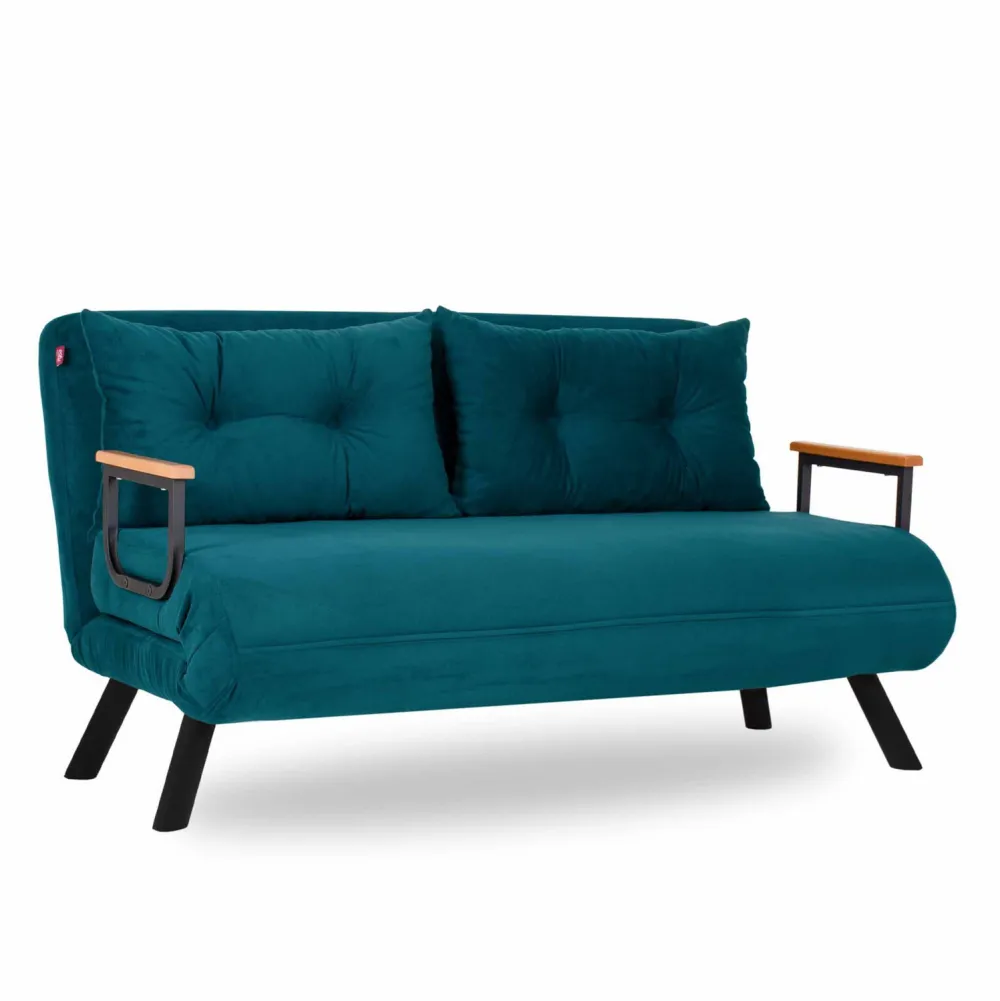 Canapea extensibilă 2 locuri Atelier Del Sofa Sando 2-Seater, Verde petrol