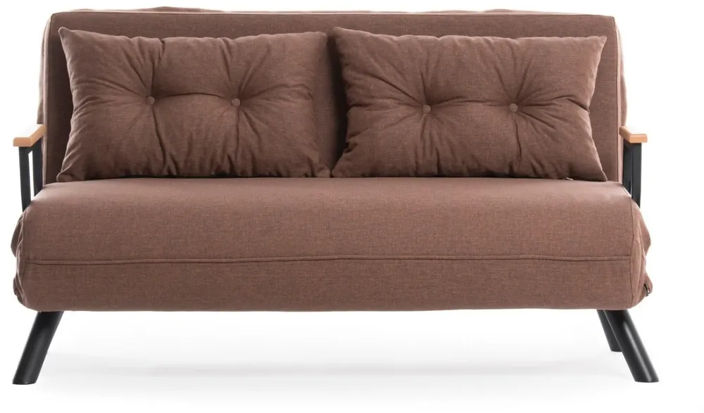 Canapea extensibilă 2 locuri Atelier Del Sofa Sando 2-Seater, Maro deschis