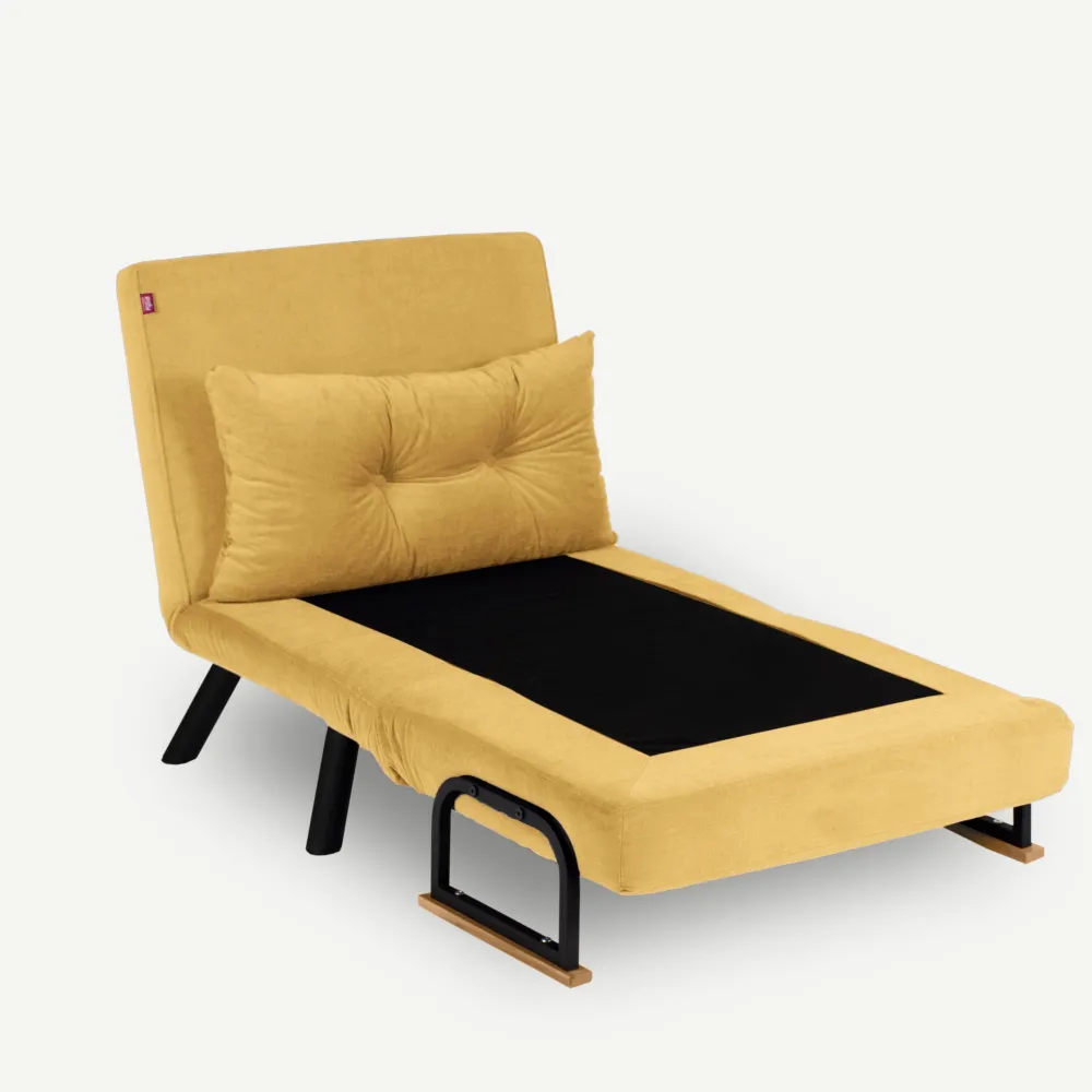 Canapea extensibilă 1 loc Atelier Del Sofa Sando Single, Muștar