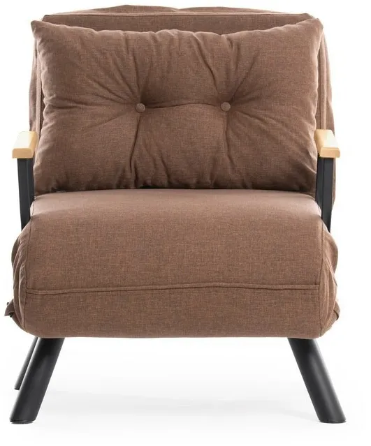 Canapea extensibilă 1 loc Atelier Del Sofa Sando Single, Maro deschis