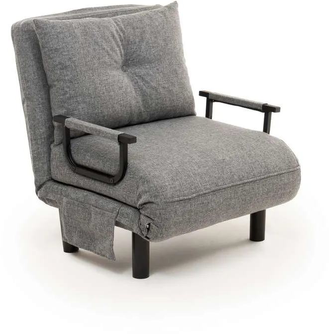 Canapea extensibilă 1 loc Atelier Del Sofa Sento Single, Gri deschis