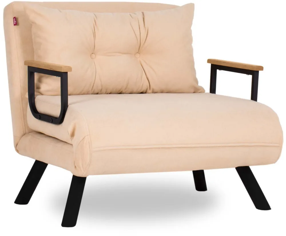Canapea extensibilă 1 loc Atelier Del Sofa Sando Single, Crem