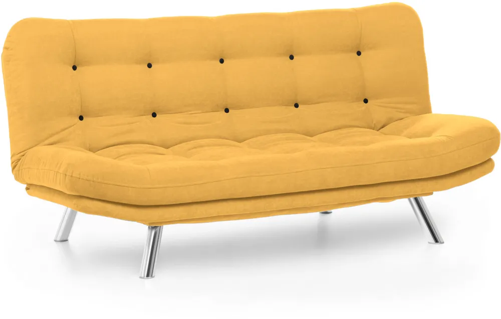 Canapea extensibilă 3 locuri Atelier Del Sofa Misa Sofabed, Muștar