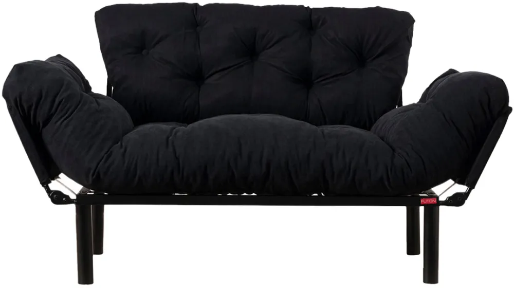 Canapea extensibilă 2 locuri Atelier Del Sofa Nitta, Negru