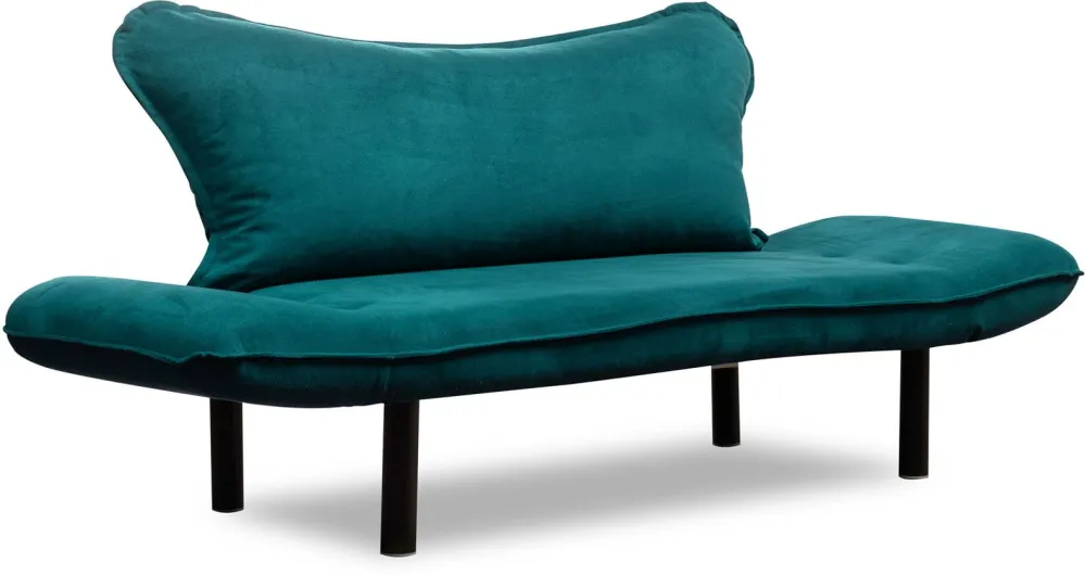 Canapea extensibilă 2 locuri Atelier Del Sofa Chatto, Albastru petrol