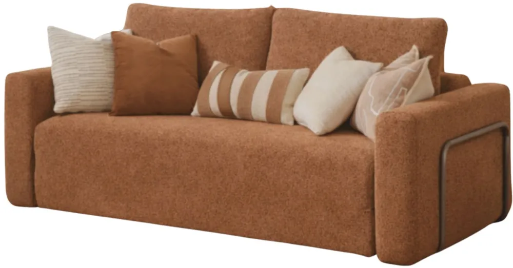 Canapea extensibilă 2 locuri Atelier Del Sofa Wello Double, Portocaliu