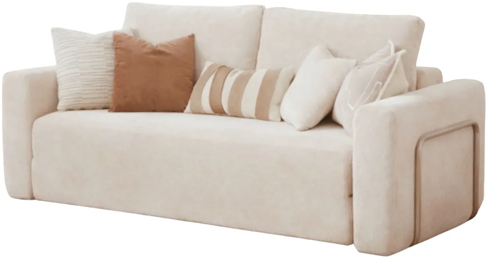 Canapea extensibilă 2 locuri Atelier Del Sofa Wello Double, Crem