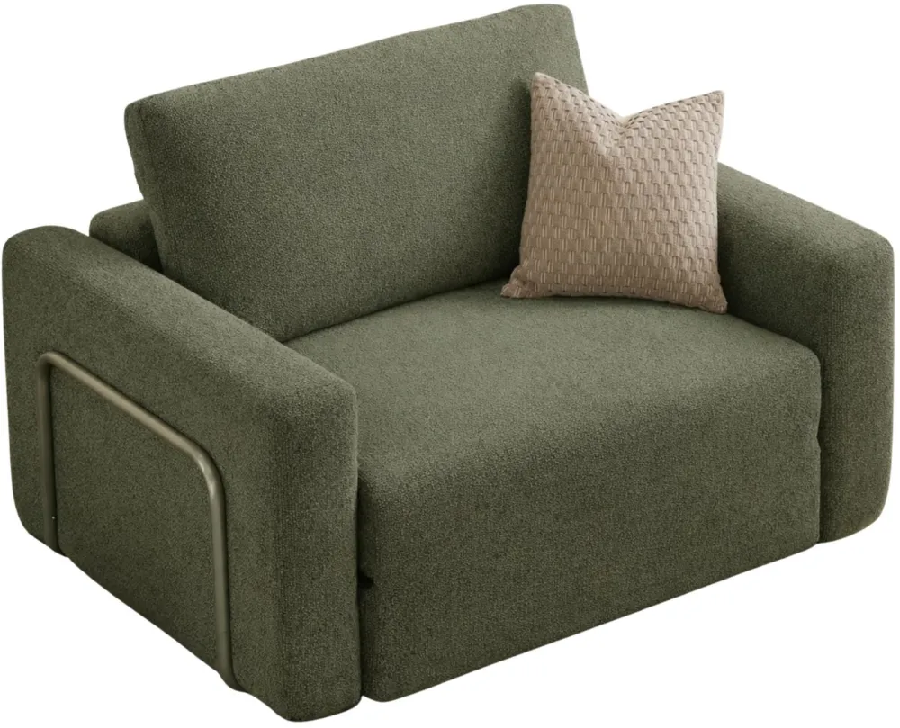 Canapea extensibilă 1 loc Atelier Del Sofa Wello Single, Verde