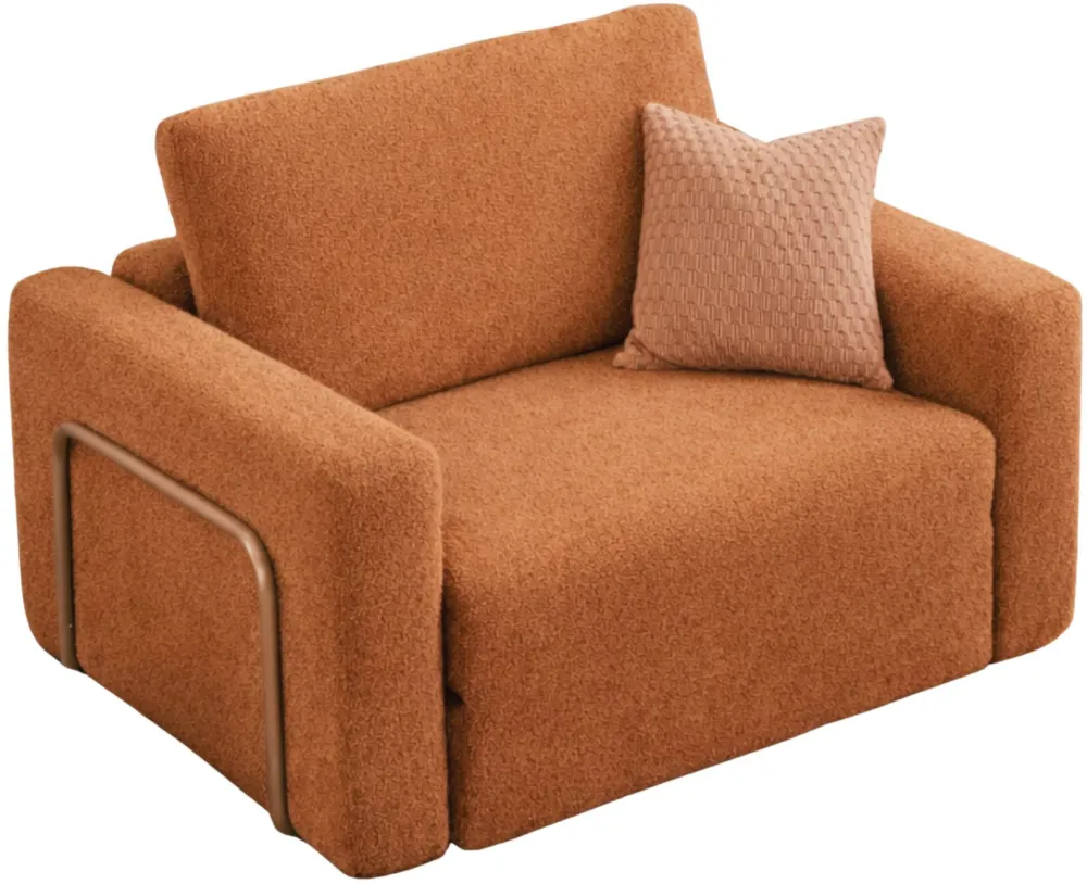 Canapea extensibilă 1 loc Atelier Del Sofa Wello Single, Portocaliu