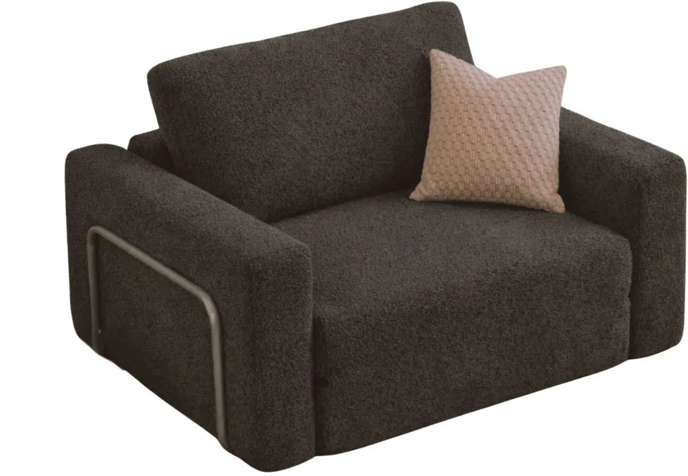 Canapea extensibilă 1 loc Atelier Del Sofa Wello Single, Antracit