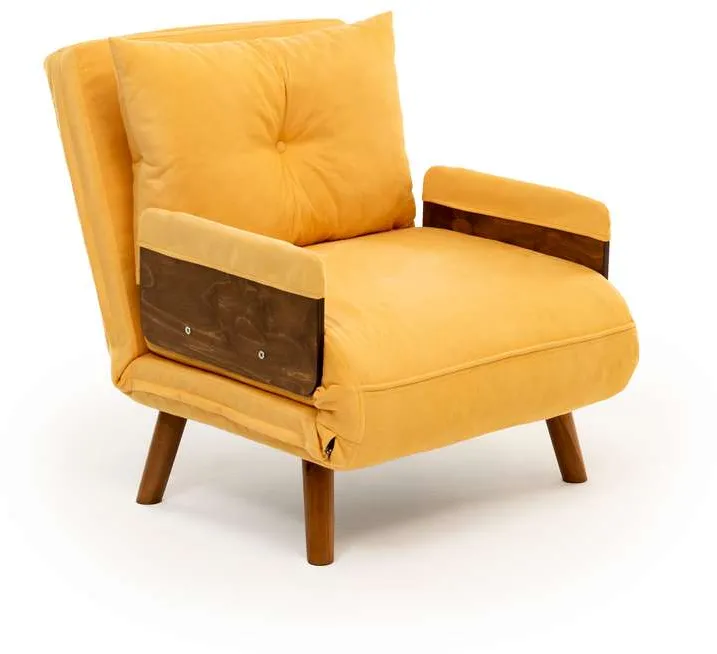 Canapea extensibilă 1 loc Atelier Del Sofa Cosmo Single, Muștar