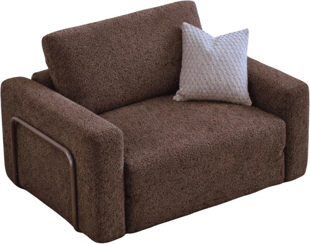 Canapea extensibilă 1 loc Atelier Del Sofa Wello Single, Maro