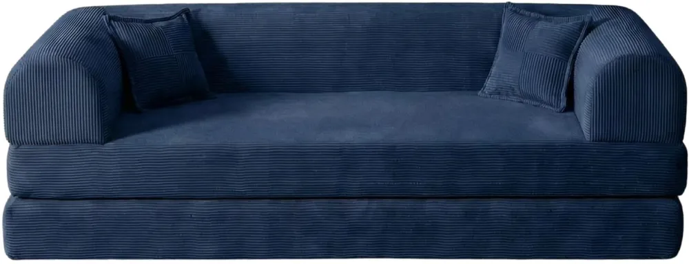 Canapea extensibilă 3 locuri Atelier Del Sofa Legom Eco, bleumarin
