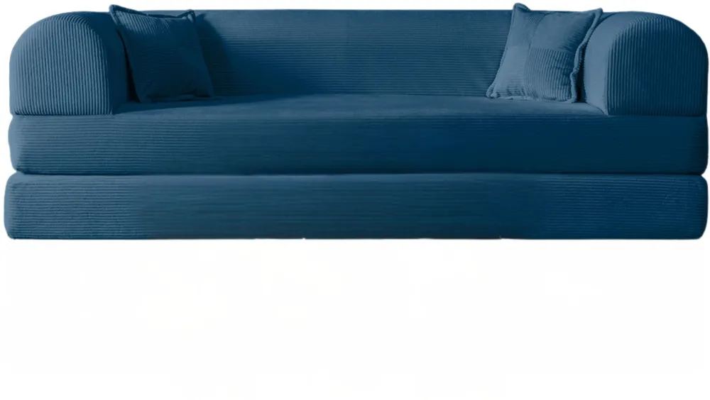 Canapea extensibilă 3 locuri Atelier Del Sofa Legom Eco, Albastru