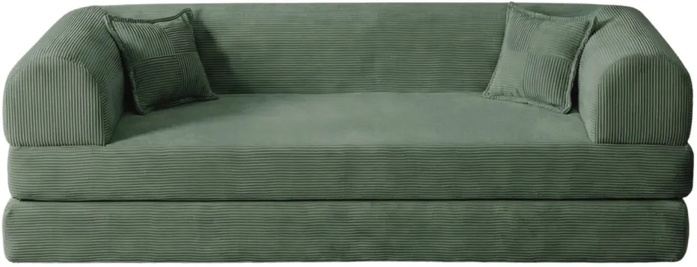 Canapea extensibilă 3 locuri Atelier Del Sofa Legom Eco, Verde