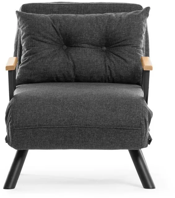 Canapea extensibilă 1 loc Atelier Del Sofa Sando Single, Gri închis