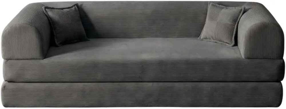 Canapea extensibilă 3 locuri Atelier Del Sofa Legom Eco, Antracit
