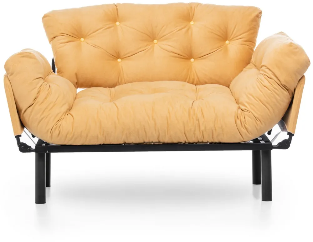 Canapea extensibilă 2 locuri Atelier Del Sofa Nitta, Muștar