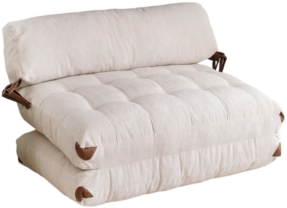 Canapea extensibilă 2 locuri Atelier Del Sofa Fold Kadife 2, Alb