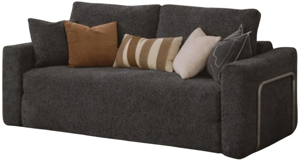 Canapea extensibilă 2 locuri Atelier Del Sofa Wello Double, Antracit
