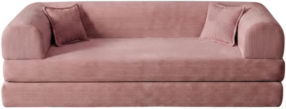 Canapea extensibilă 3 locuri Atelier Del Sofa Legom Eco, Roz