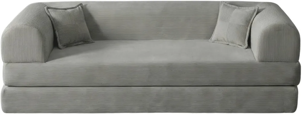 Canapea extensibilă 3 locuri Atelier Del Sofa Legom Eco, Gri deschis