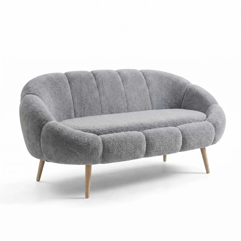 Canapea 2 locuri Atelier Del Sofa Lida, Gri