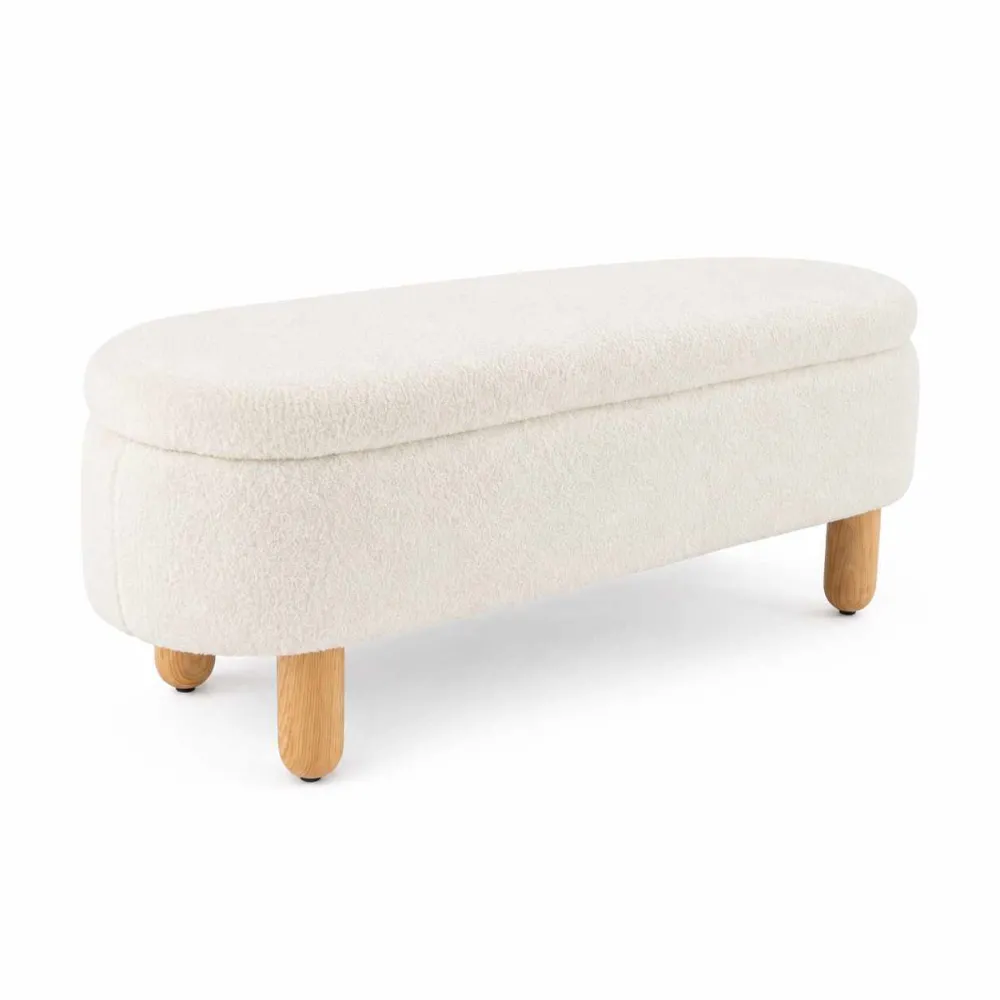 Puf Atelier Del Sofa Bohem, Alb
